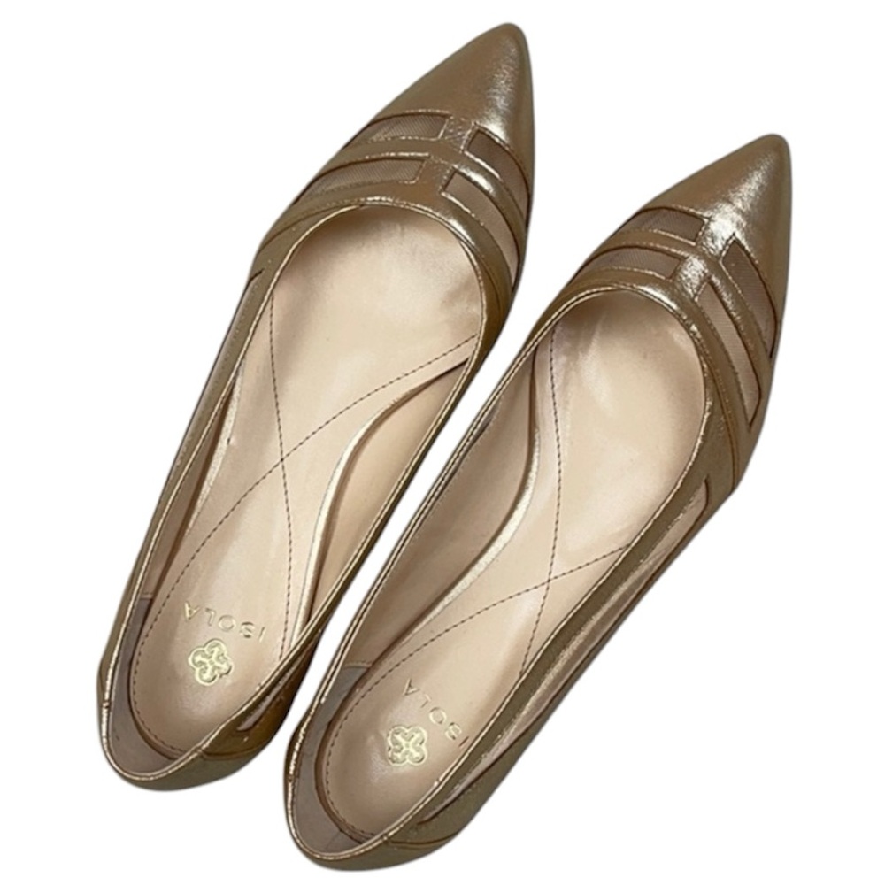 Isola gold pointed flats - size 9.5